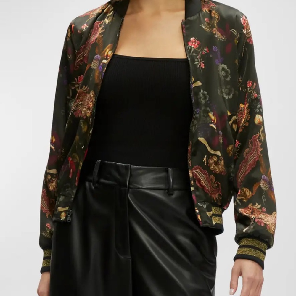 Robert Graham Multicolor Floral Bomber Jacket